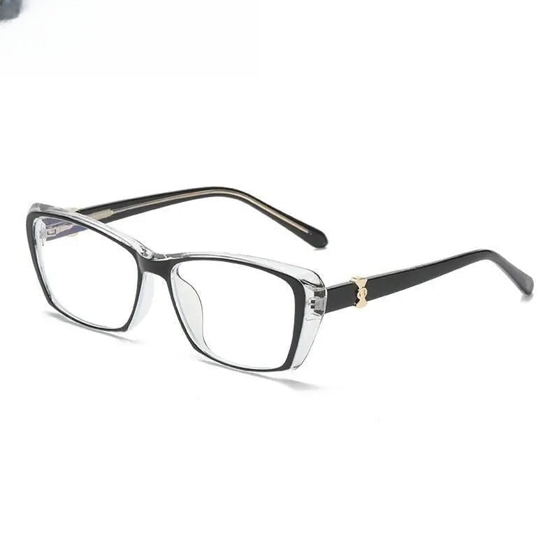 Women's Square Full Rim Titanium Prescription Glasses 7872 — view 10 | Rx Spectacle