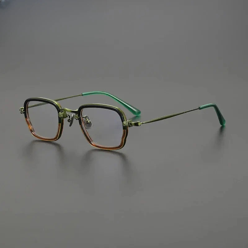 Unisex Square Full Rim Titanium Oversized Prescription Glasses Gxy1556 — view 6 | Rx Spectacle
