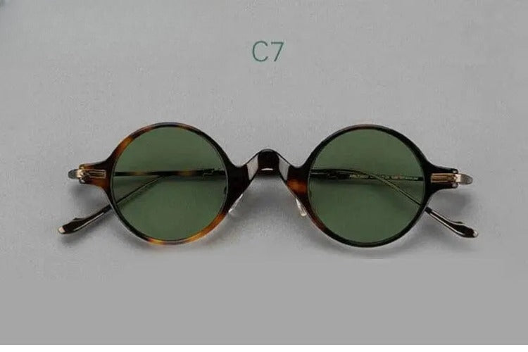 Unisex Round Full Rim Titanium Prescription Glasses 4128B — view 13 | Rx Spectacle