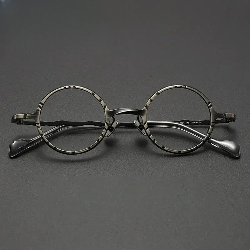 Women's Round Full Rim Titanium Prescription Glasses 296112 — view 1 | Rx Spectacle