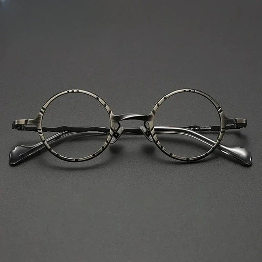 Women's Round Full Rim Titanium Prescription Glasses 296112 — view 1 | Rx Spectacle