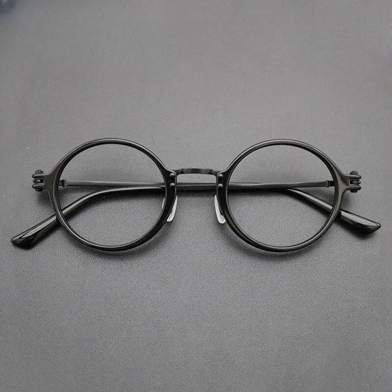 Unisex Round Full Rim Titanium Prescription Glasses Gxyj696 — view 4 | Rx Spectacle