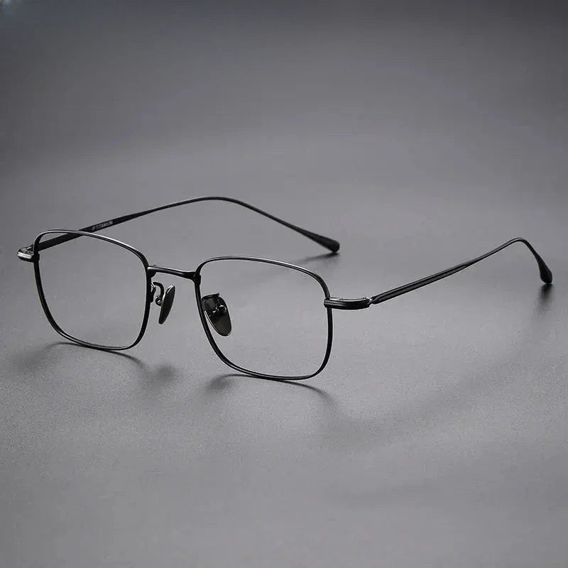 Unisex Square Full Rim Titanium Prescription Glasses 618133 — view 6 | Rx Spectacle