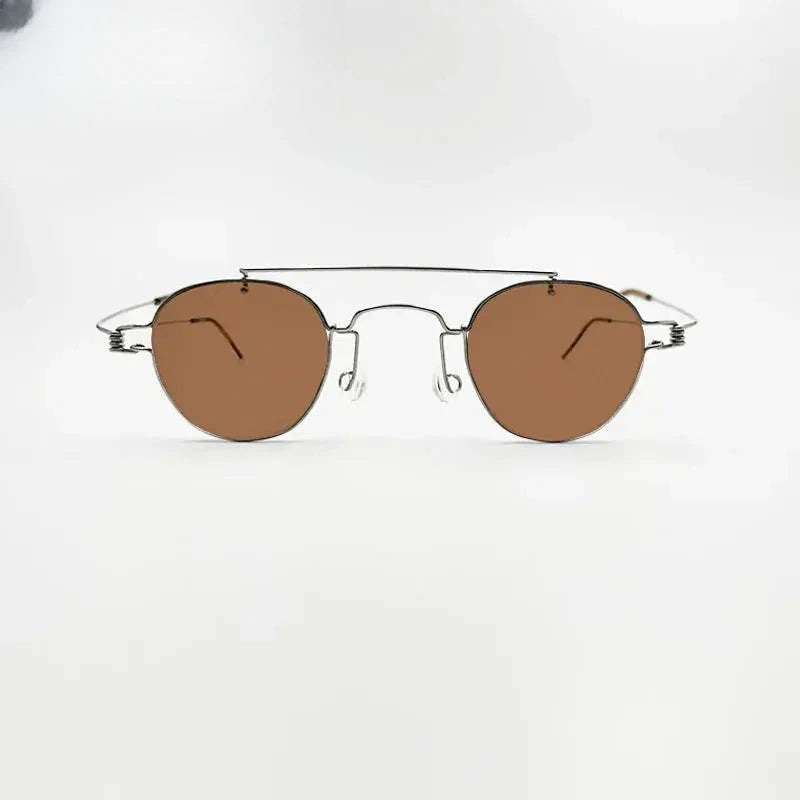 Unisex Polygon Full Rim Stainless Steel Prescription Glasses 3835 — view 3 | Rx Spectacle