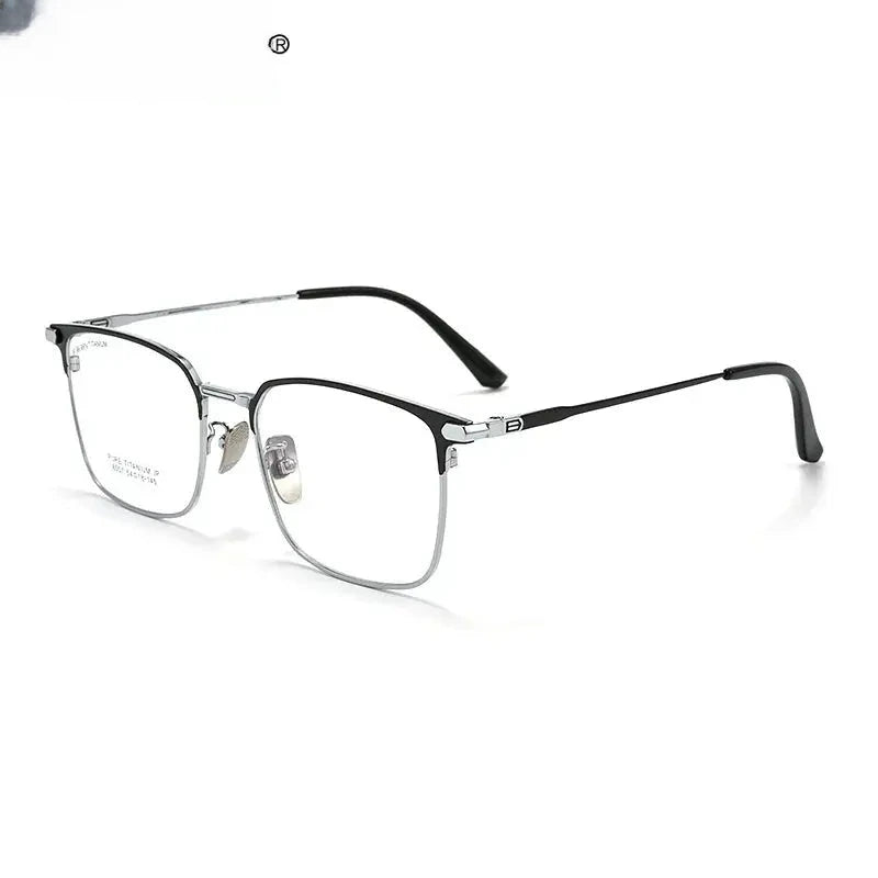 Unisex Square Full Rim Titanium Reading Glasses 80072 — view 1 | Rx Spectacle