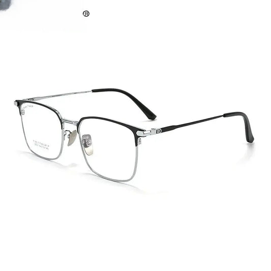 Unisex Square Full Rim Titanium Reading Glasses 80072 — view 1 | Rx Spectacle