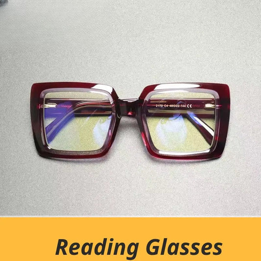 Women's Square Full Rim Titanium Reading Glasses Gxy2170 — view 1 | Rx Spectacle
