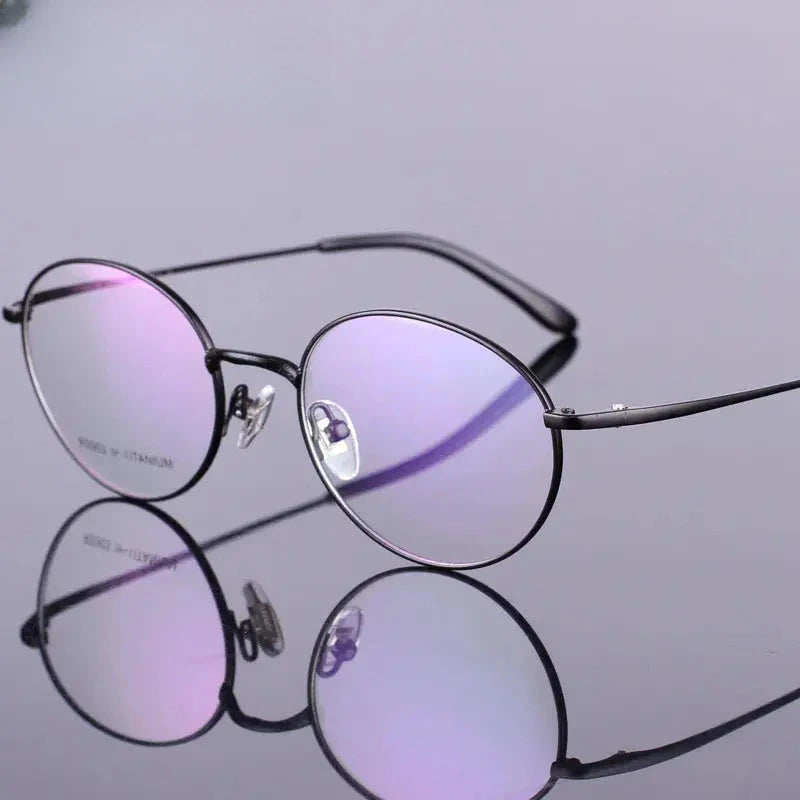 Women's Oval Full Rim Titanium Prescription Glasses 94903 — view 1 | Rx Spectacle