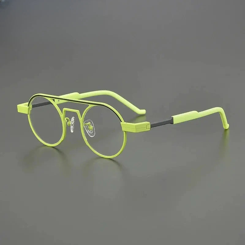 Women's Oval Full Rim Titanium Double Bridge Prescription Glasses G85831 — view 7 | Rx Spectacle