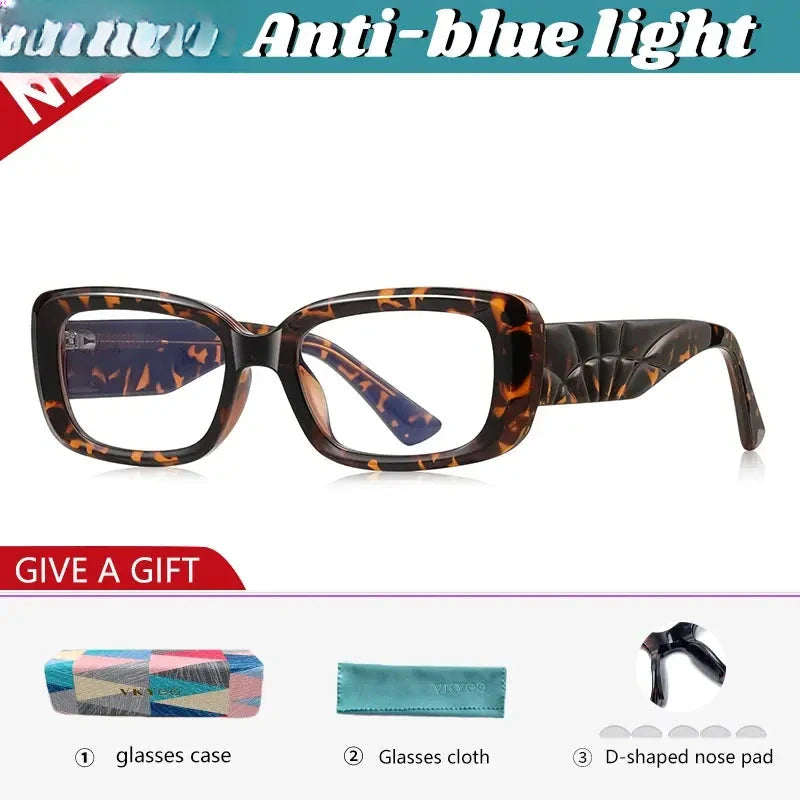 Women's Rectangular Full Rim Titanium Reading Glasses 512251 — view 7 | Rx Spectacle