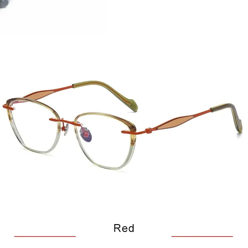 Unisex Polygon Full Rim Titanium Prescription Glasses 316077 — view 3 | Rx Spectacle