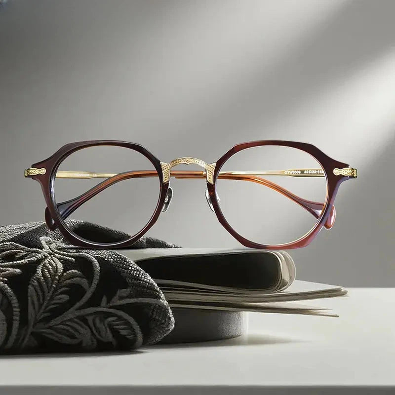 Unisex Oval Full Rim Titanium Prescription Glasses 926009 — view 1 | Rx Spectacle