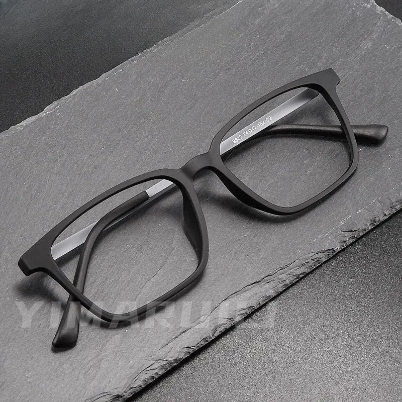 Men's Square Full Rim Titanium Prescription Glasses 9822 — view 1 | Rx Spectacle