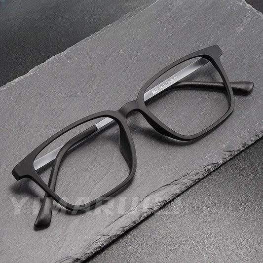 Men's Square Full Rim Titanium Prescription Glasses 9822 — view 1 | Rx Spectacle