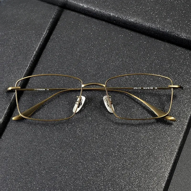 Unisex Polygon Full Rim Titanium Prescription Glasses 369175 — view 1 | Rx Spectacle
