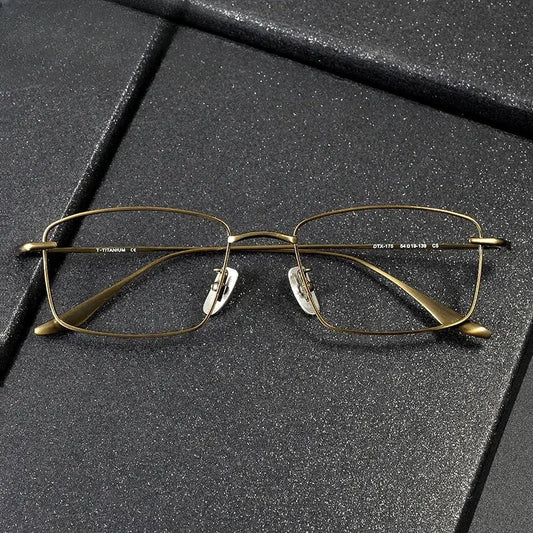 Unisex Polygon Full Rim Titanium Prescription Glasses 369175 — view 1 | Rx Spectacle