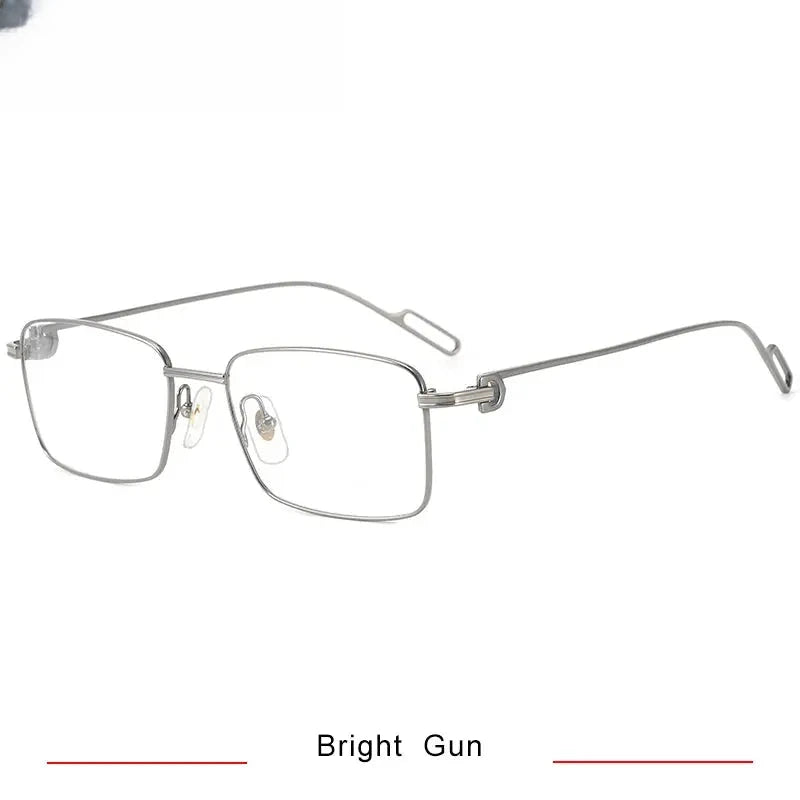 Unisex Polygon Full Rim Titanium Prescription Glasses 420219 — view 5 | Rx Spectacle