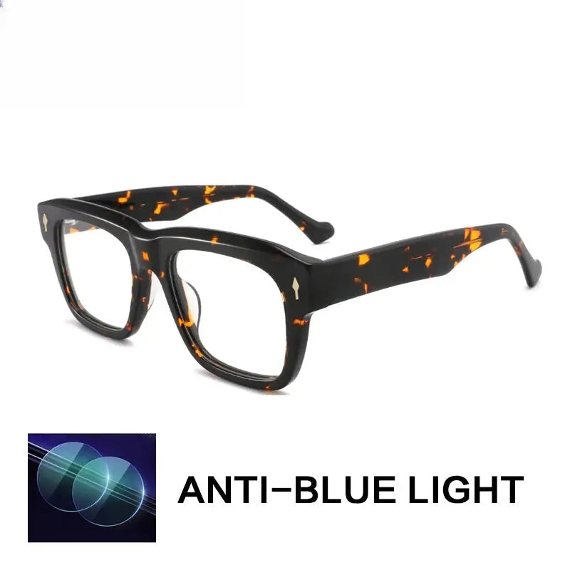Unisex Square Full Rim Acetate Oversized Reading Glasses 882290 — view 3 | Rx Spectacle
