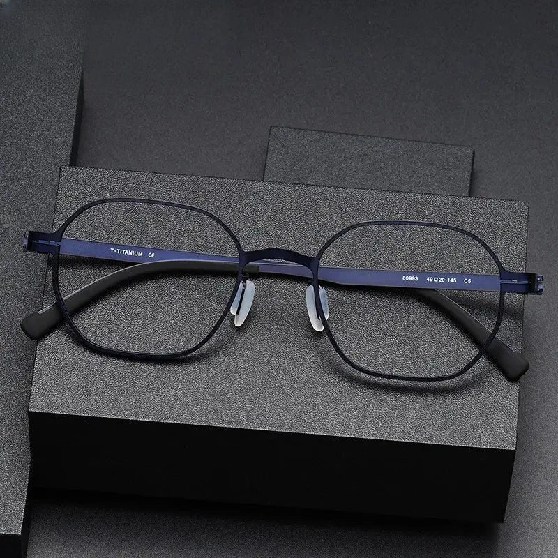 Women's Polygon Full Rim Titanium Prescription Glasses 380993 — view 1 | Rx Spectacle