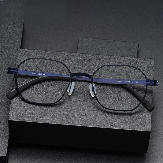 Women's Polygon Full Rim Titanium Prescription Glasses 380993 — view 1 | Rx Spectacle