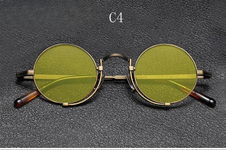Unisex Round Full Rim Titanium Prescription Glasses 5919 — view 11 | Rx Spectacle