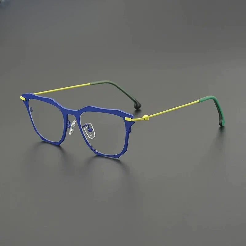 Unisex Browline Full Rim Titanium Prescription Glasses G85838 — view 7 | Rx Spectacle