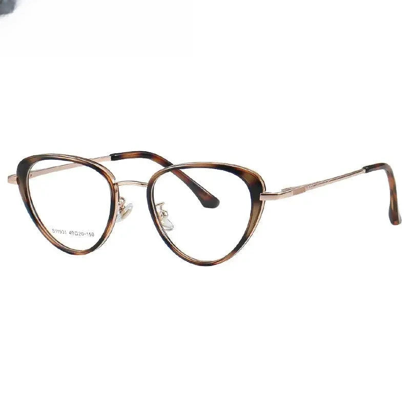 Women's Cat Eye Full Rim Titanium Prescription Glasses 119314 — view 1 | Rx Spectacle