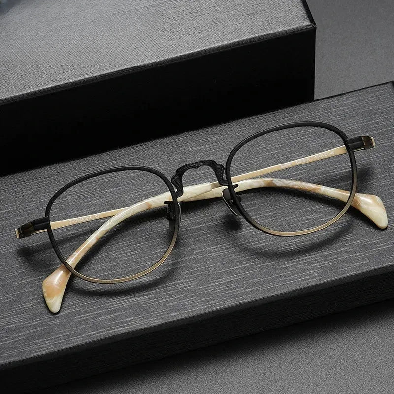 Women's Oval Full Rim Titanium Prescription Glasses 380866 — view 1 | Rx Spectacle