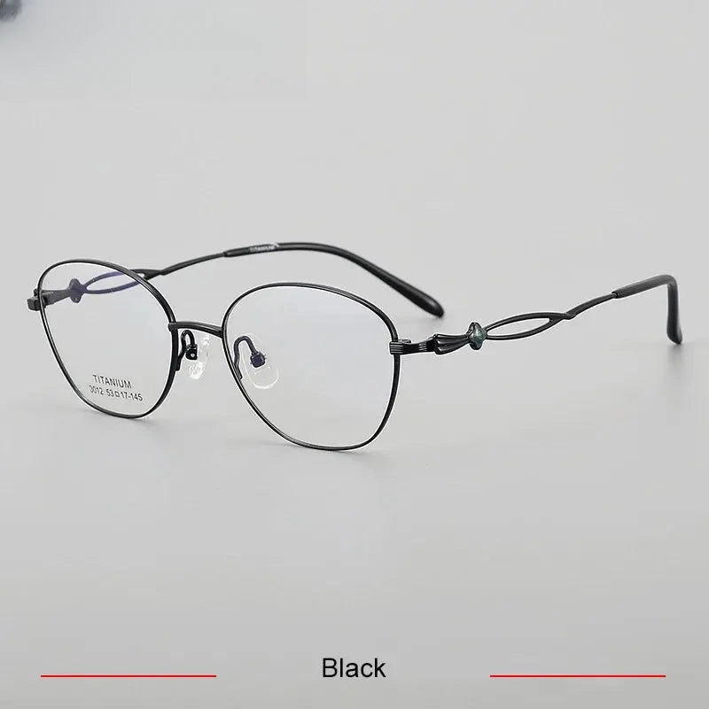 Unisex Polygon Full Rim Titanium Prescription Glasses 33012 — view 7 | Rx Spectacle