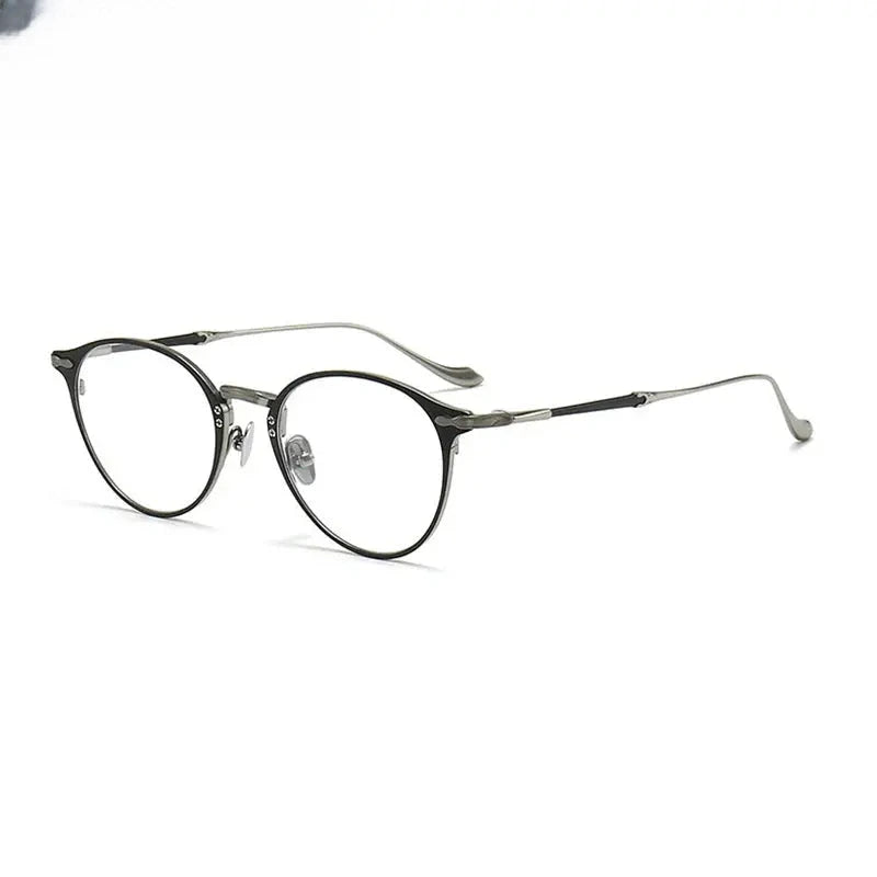 Women's Round Full Rim Titanium Prescription Glasses 873112 — view 1 | Rx Spectacle