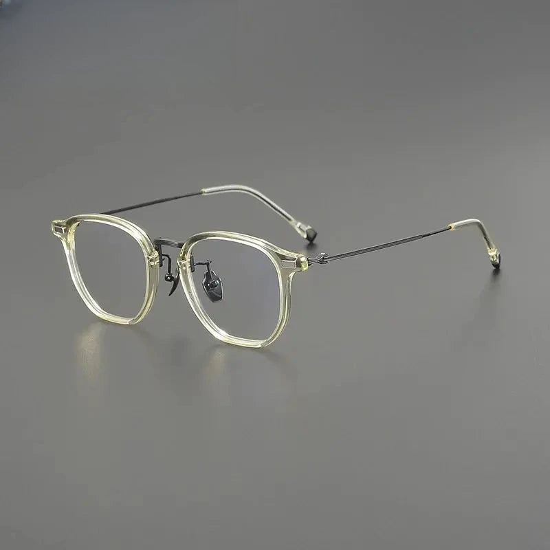 Unisex Oval Full Rim Titanium Prescription Glasses G8002 — view 6 | Rx Spectacle