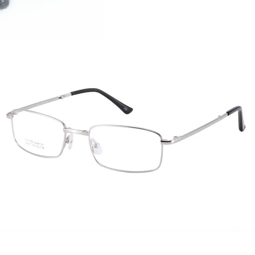 Unisex Square Full Rim Alloy Prescription Glasses 8827 — view 7 | Rx Spectacle