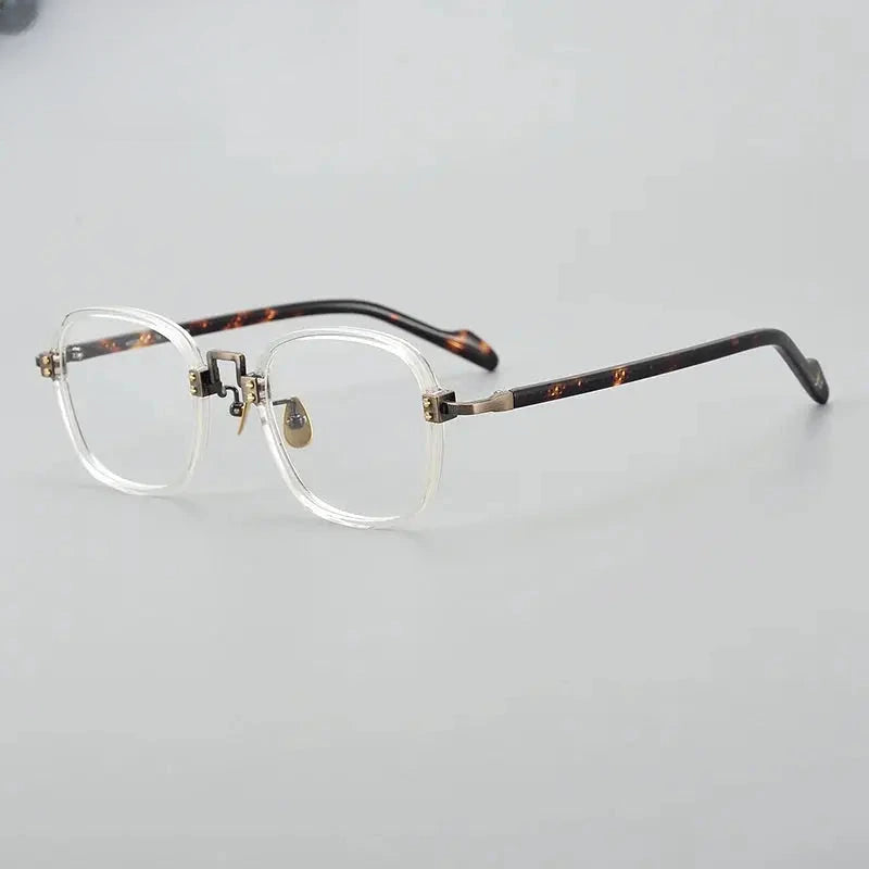 Unisex Square Full Rim Titanium Prescription Glasses 190038 — view 5 | Rx Spectacle