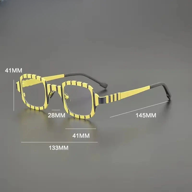 Women's Square Full Rim Titanium Prescription Glasses G85901 — view 2 | Rx Spectacle