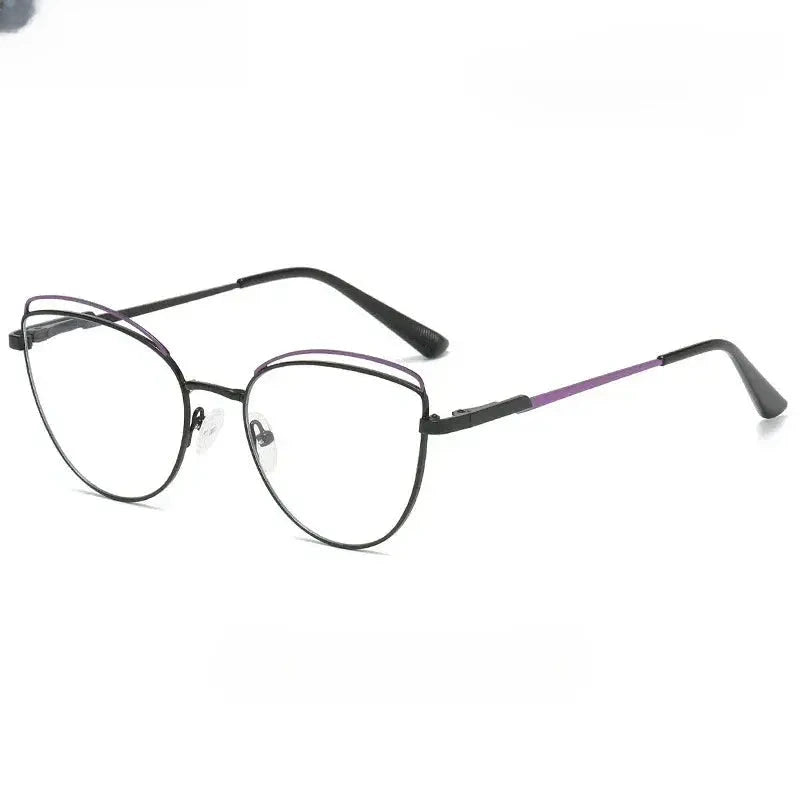 Women's Cat Eye Full Rim Alloy Reading Glasses 49745 — view 5 | Rx Spectacle