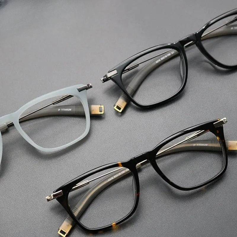 Unisex Square Full Rim Titanium Prescription Glasses Gxyj768 — view 4 | Rx Spectacle