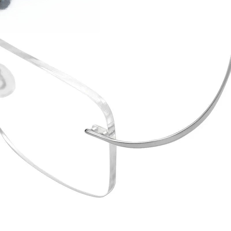 Unisex Square Rimless Titanium Screwless Prescription Glasses Kr16016 — view 11 | Rx Spectacle