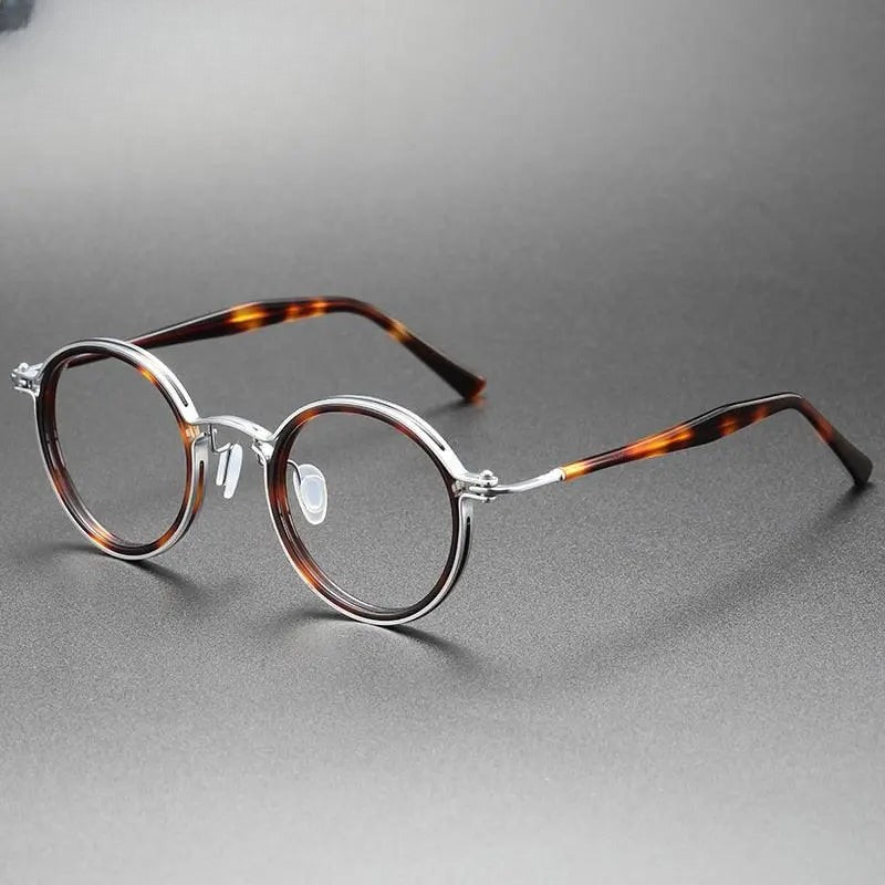 Unisex Round Full Rim Titanium Prescription Glasses 5862 — view 1 | Rx Spectacle