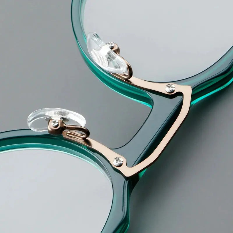 Unisex Round Full Rim Acetate Prescription Glasses Y5805 — view 4 | Rx Spectacle