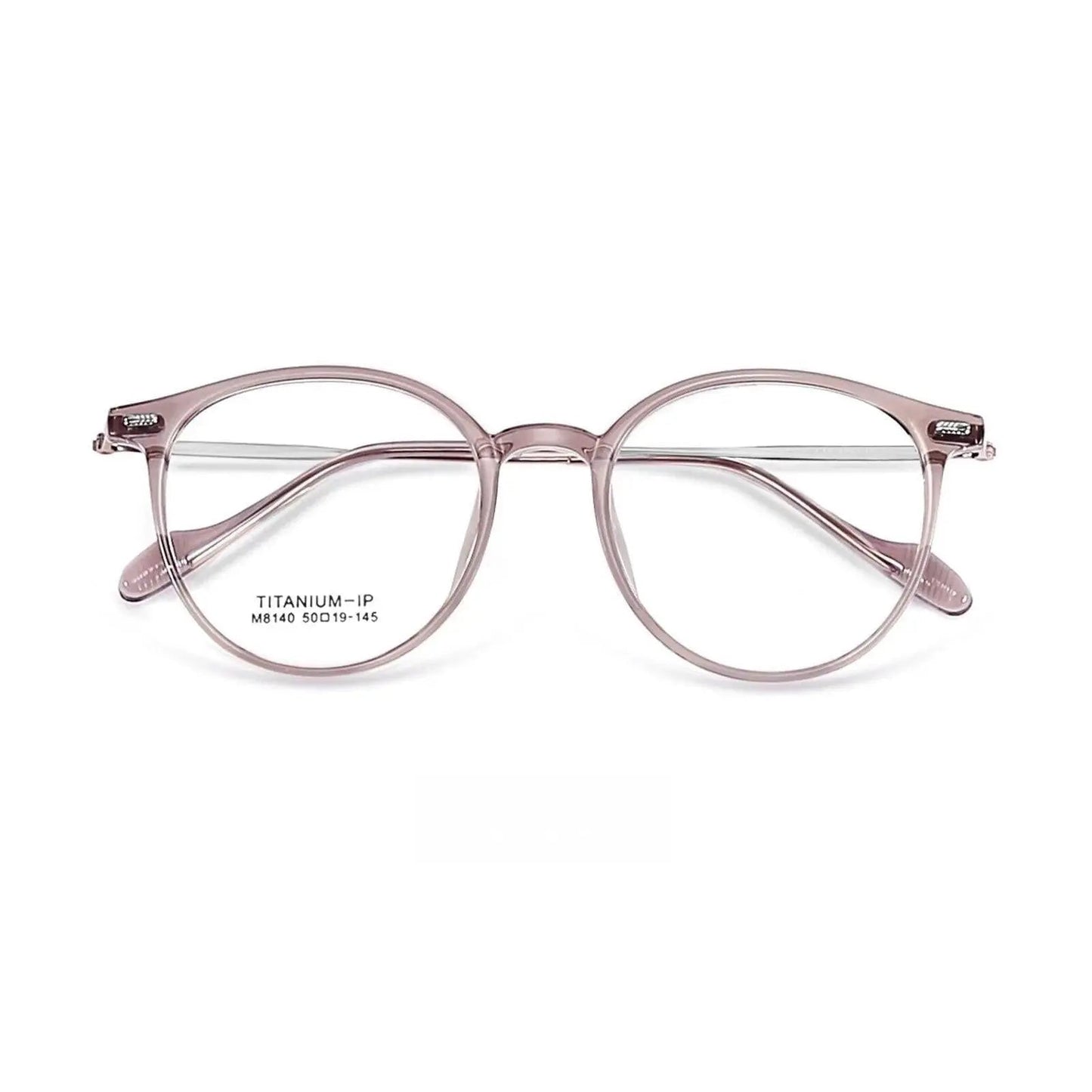 Men's Round Full Rim Titanium Prescription Glasses M8140 — view 6 | Rx Spectacle