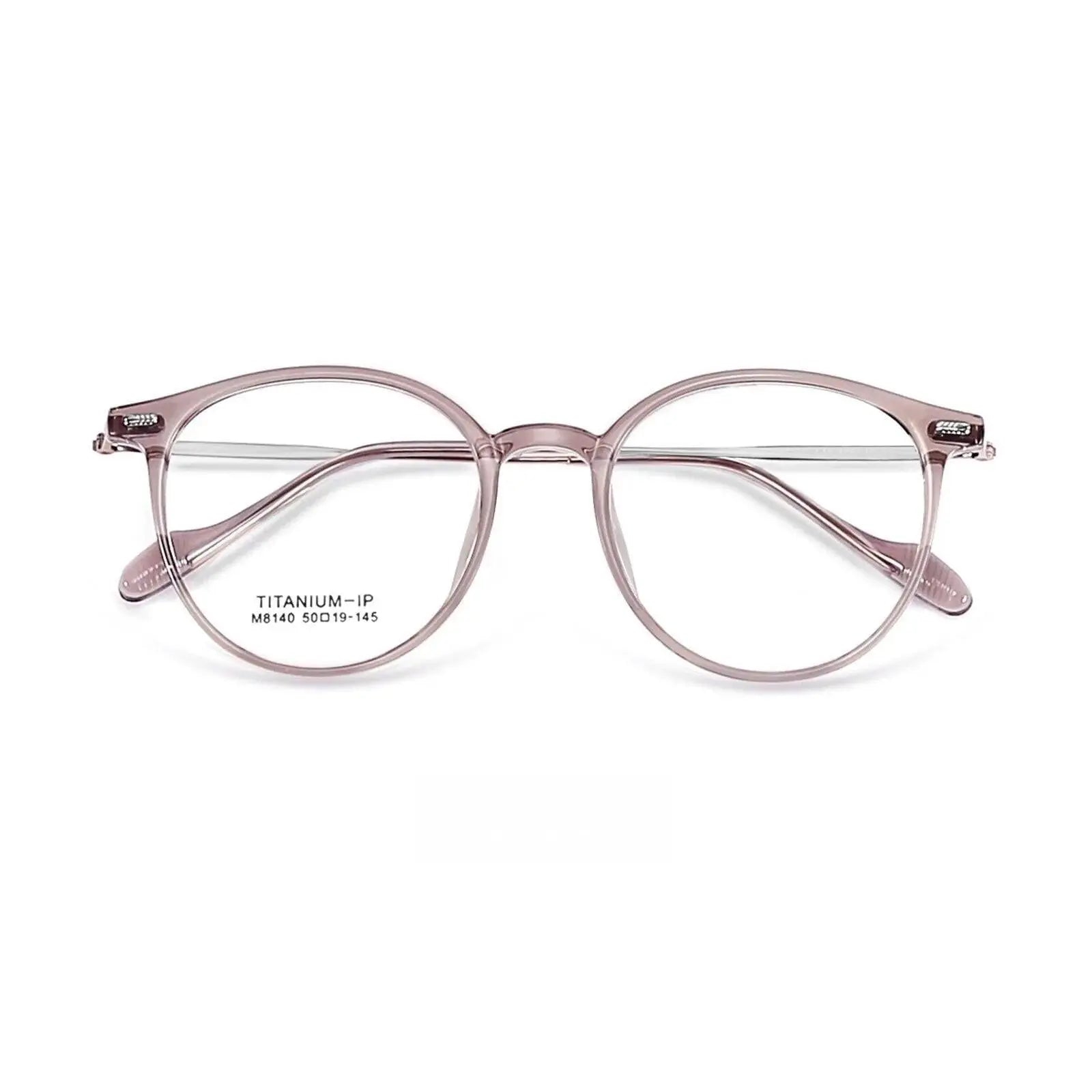 Men's Round Full Rim Titanium Prescription Glasses M8140 — view 6 | Rx Spectacle