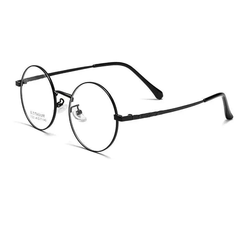 Unisex Round Full Rim Alloy Prescription Glasses 1023th — view 7 | Rx Spectacle