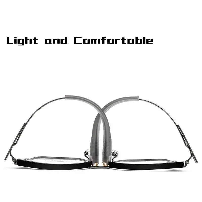 Men's Square Full Rim Titanium Prescription Glasses 2083t — view 7 | Rx Spectacle