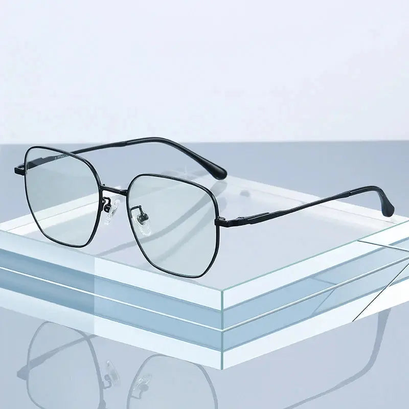 Women's Polygon Full Rim Titanium Prescription Glasses 86209 — view 1 | Rx Spectacle