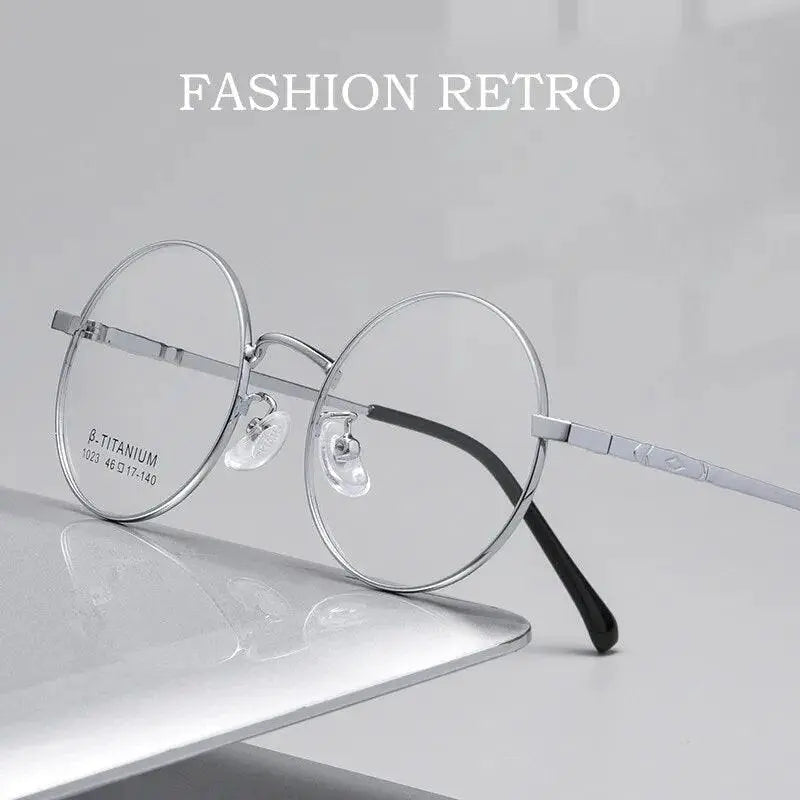 Unisex Round Full Rim Alloy Prescription Glasses 1023th — view 3 | Rx Spectacle