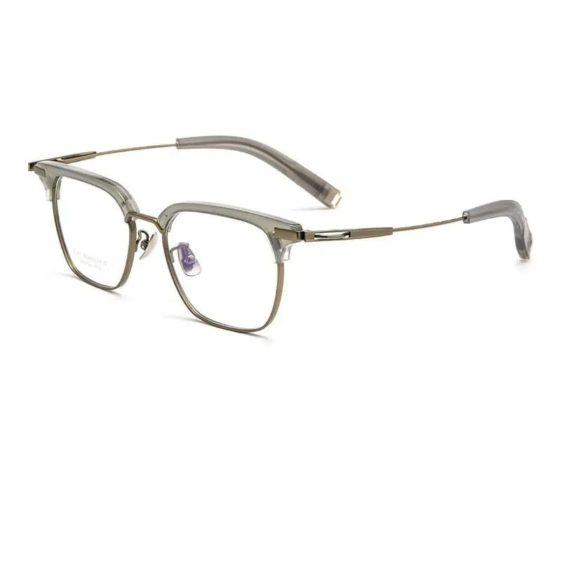 Men's Square Full Rim Titanium Prescription Glasses 2083t — view 3 | Rx Spectacle