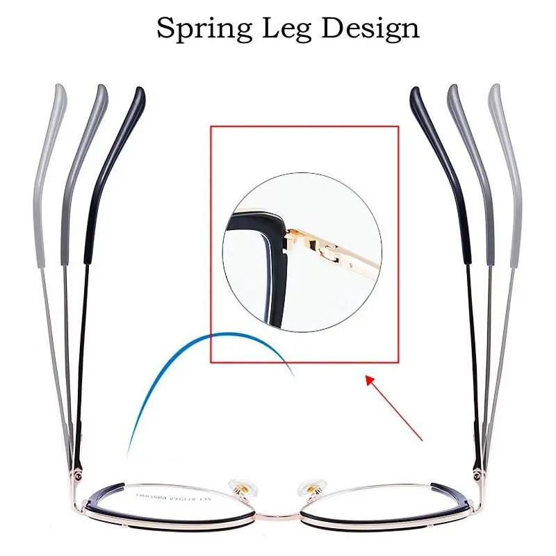 Women's Cat Eye Full Rim Alloy Prescription Glasses 87069 — view 9 | Rx Spectacle