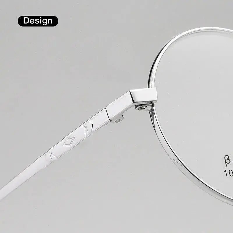 Unisex Round Full Rim Alloy Prescription Glasses 1023th — view 6 | Rx Spectacle