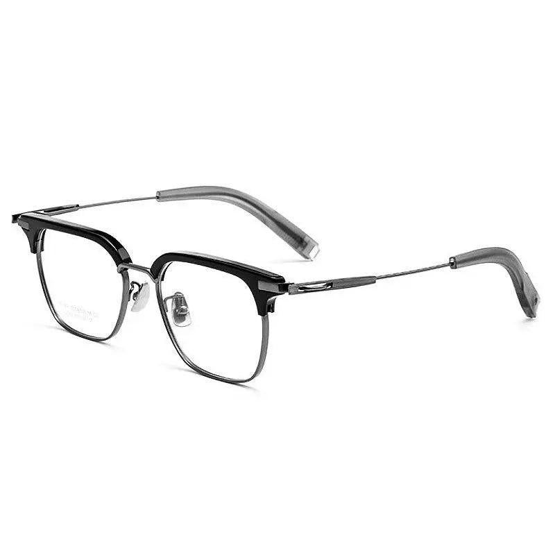 Men's Square Full Rim Titanium Prescription Glasses 2083t — view 5 | Rx Spectacle