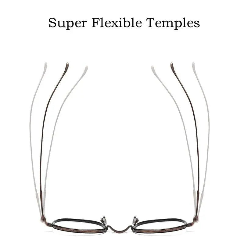 Unisex Square Full Rim Titanium Prescription Glasses Kmn137 — view 7 | Rx Spectacle